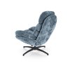 Otočné křeslo SUBAL s podnožkou | modré