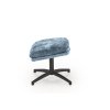 Otočné křeslo SUBAL s podnožkou | modré