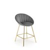 Barová židle VM112 šedá / zlatá