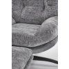 Otočné křeslo HUNTER s podnožkou | šedé