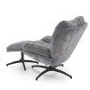 Otočné křeslo HUNTER s podnožkou | šedé