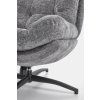 Otočné křeslo HUNTER s podnožkou | šedé