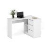 Rohový psací stůl BENING bílý