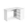 Rohový psací stůl BENING bílý