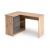 Rohový psací stůl BENING dub artisan / grafit
