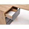 Rohový psací stůl BENING dub artisan / grafit