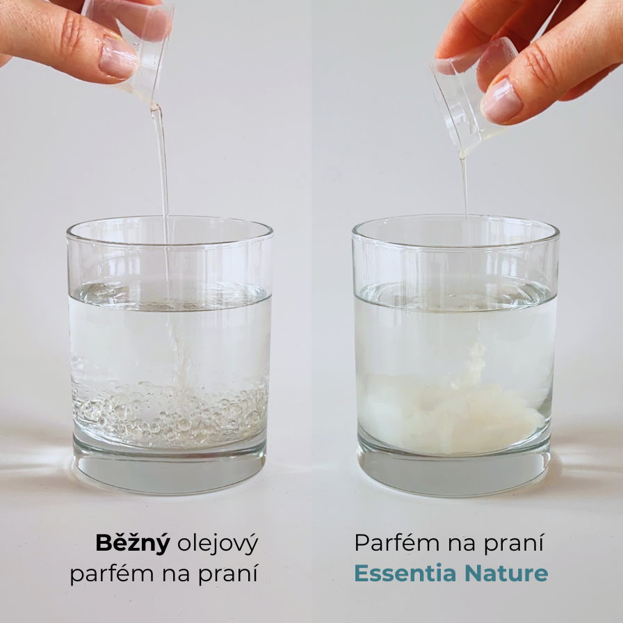 Test rozpustnosti – rozdily mezi parfumami na prani
