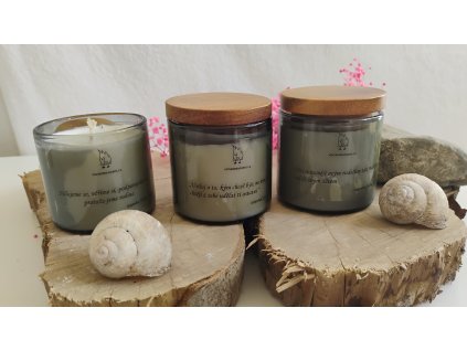 sójová svíčka s textem 100ml