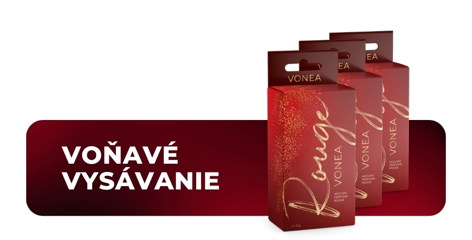 VONEA parfum do vysávača Rouge – parfumované sáčky do vysávača pre voňavé vysávanie a čistú domácnosť