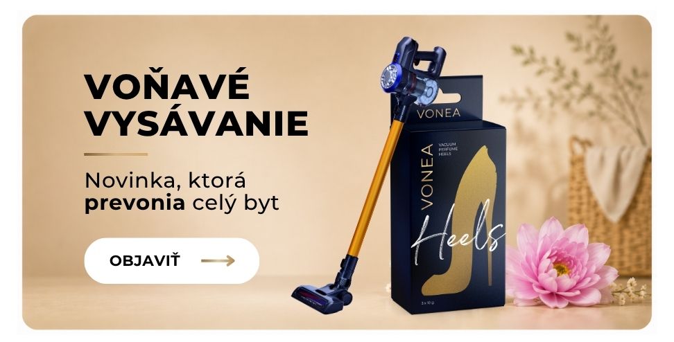 VONEA novinka - parfumy do vysávača, ktoré prevoňajú počas vysávania celý interiér