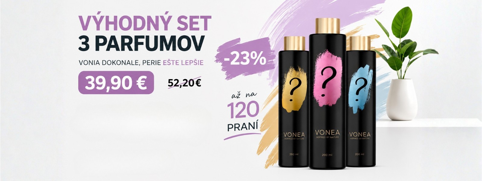 Zvýhodnený set troch parfumov do prania VONEA