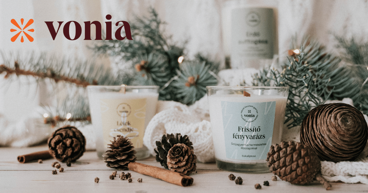 Karácsonyi hangulat szójagyertya