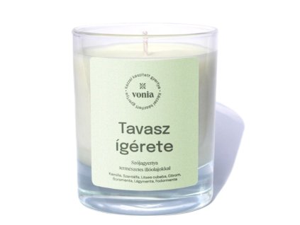 Tavasz ígérete  illatgyertya szójaviaszból