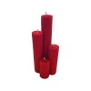 méhviasz piros adventi gyertyák 18,14,10,6 x 3 cm méretben