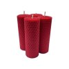 méhviasz piros adventi gyertyák 12x4,5 cm, 4 db
