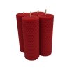 méhviasz piros adventi gyertyák 12x4,5 cm, 4 db