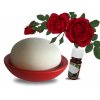 dárkový set vonný kámen bílý s červenou miskou
