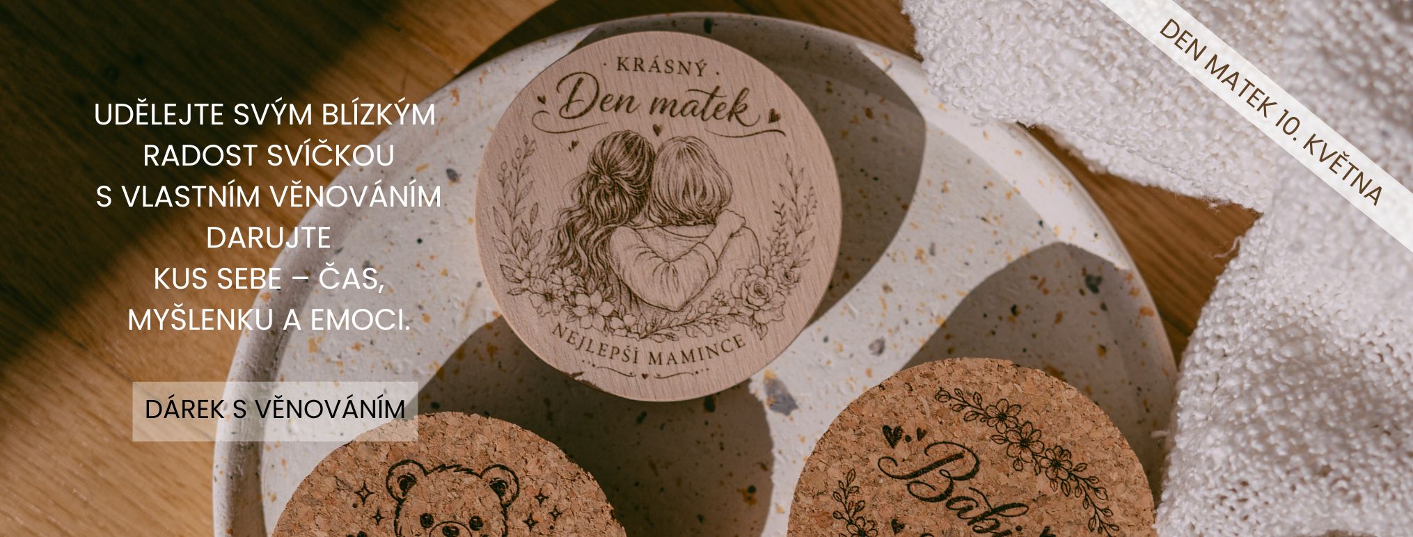 Svíčka s vlastním věnováním
