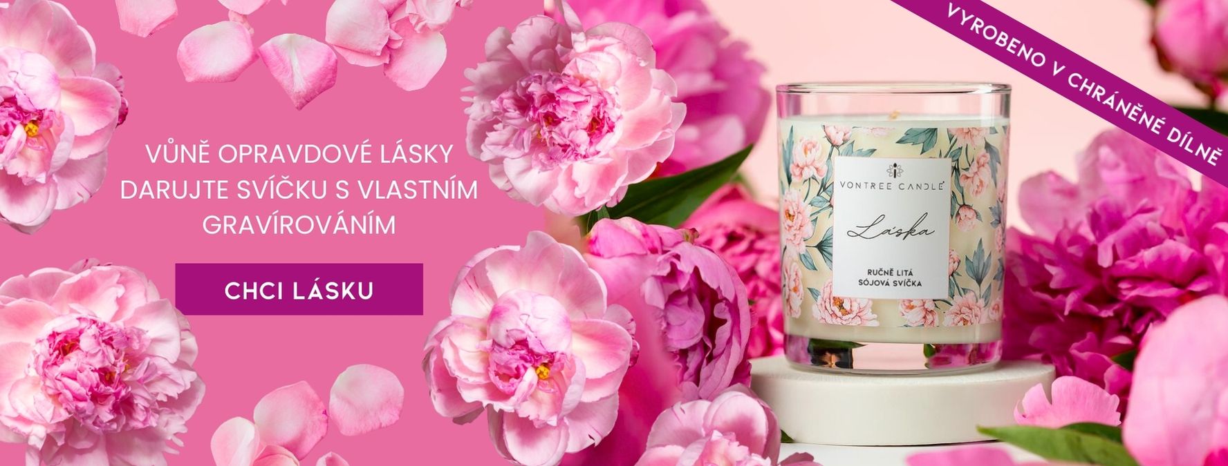 Valentýnská svíčka
