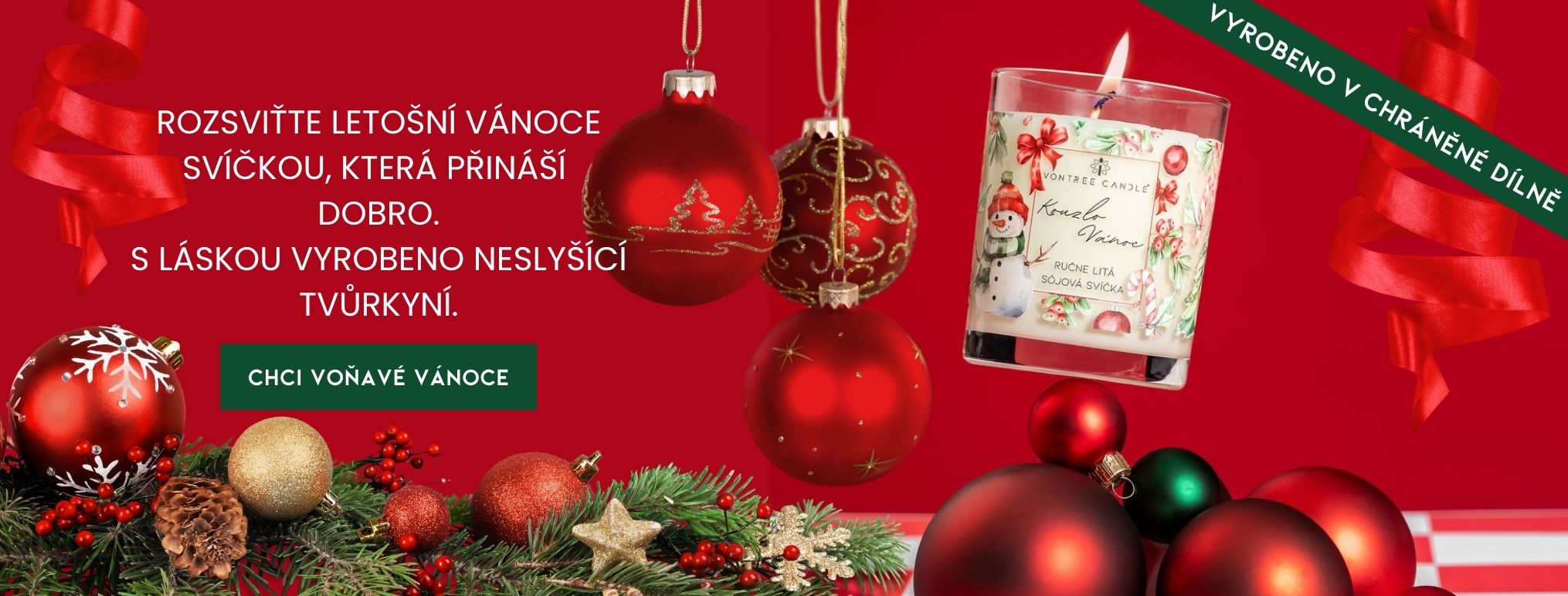 Vánoční sójové svíčky