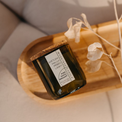 vontree candle sojova svicka v lahvi od vina