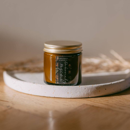 Prirodni sojova svicka v hnedem sle vanilka citrus