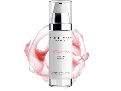 YODEYMA Revitalizačné sérum – sklenená fľaštička s kvapkadlom na bielom pozadí