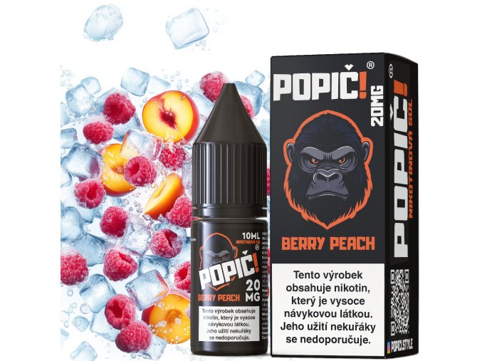 E-LIQUID POPIČ! SALT - BERRY PEACH (LESNÍ PLODY A BROSKEV) 20MG