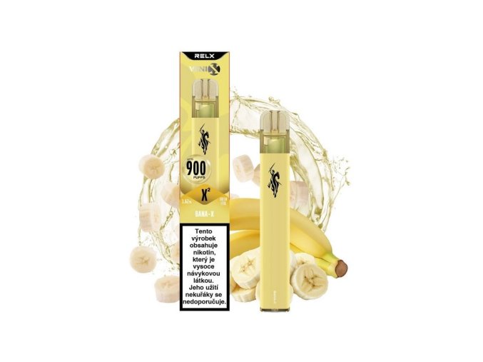 JEDNORÁZOVÁ E-CIGARETA VENIX X2 - BANA-X (ZRALÝ BANÁN) 16MG