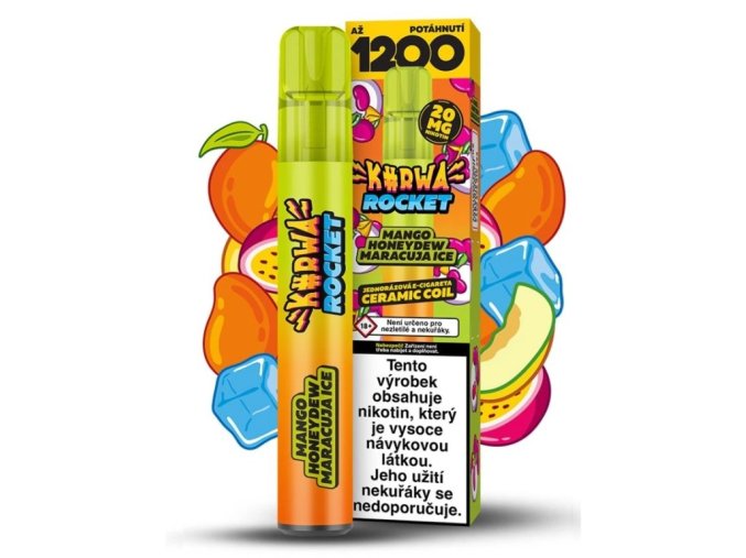 jednorazova_e_cigareta_kurwa_rocket_mango_honeydew_maracuja_ice_20mg