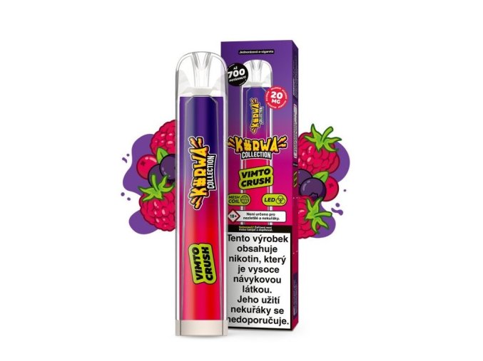 JEDNORÁZOVÁ CIGARETA KURWA COLLECTION - VIMTO CRUSH (Chuť lesních plodů) 20MG