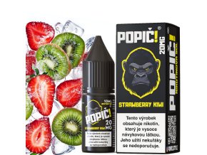 E-LIQUID POPIČ! SALT - STRAWBERRY KIWI (SLADKÁ JAHODA A EXOTICKÉ KIWI) 20MG