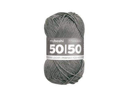 26 Titanová šeď klubko Myboshi Příze 50:50 Titangrau W994