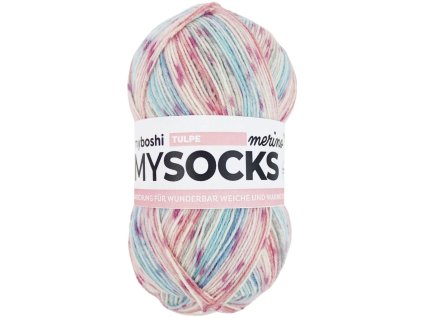 Tulipán klubko Myboshi příze Mysocks merino Tulpe