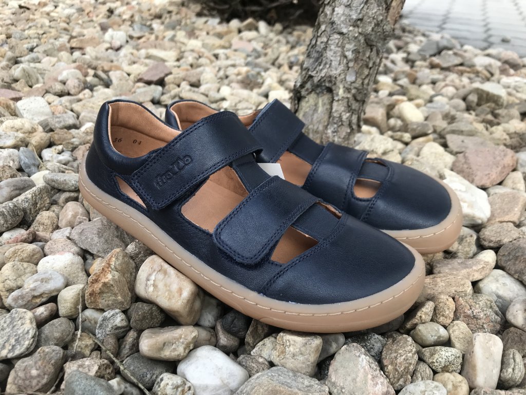 Froddo barefoot G3150197-2 (tmavě modré) - kožené sandály - V pavučině