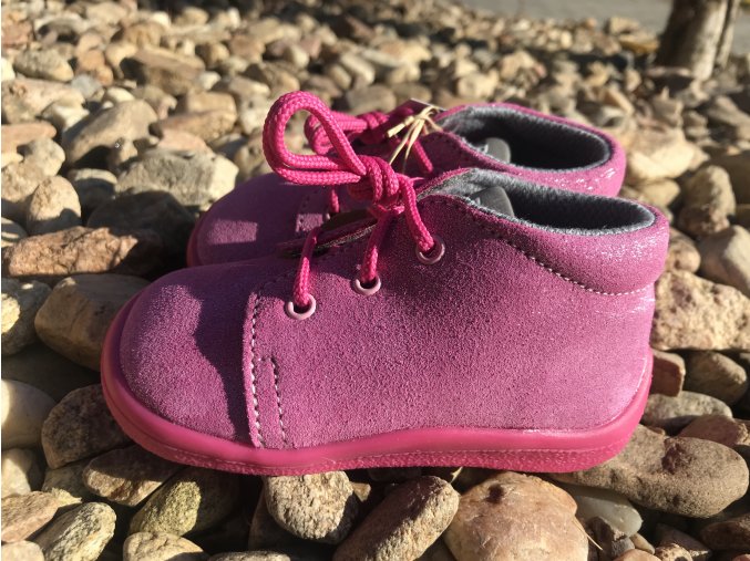 Beda Barefoot Janette All Pink (kotníkové, s membránou) - dětská celoroční obuv