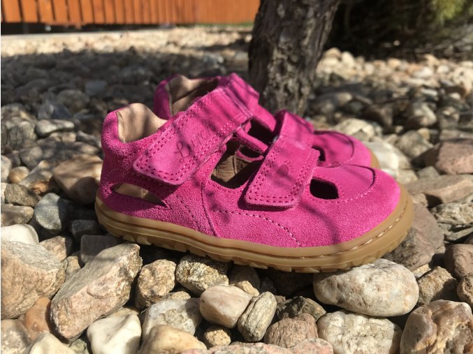 Lurchi Nando Fuxia - kožená dětská letní obuv