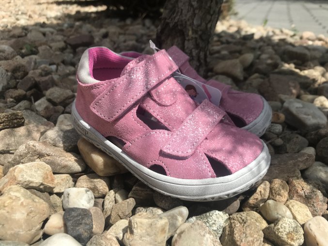 Jonap Barefoot model B8SV (růžová devon) - dětská letní obuv