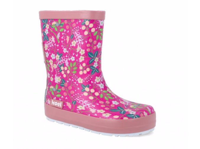 KOEL4Kids Wellie Bare Flowers - dětské barefoot holínky