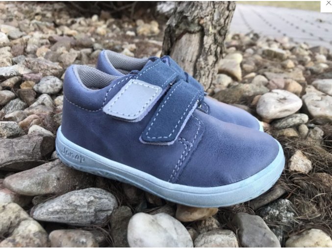 Jonap Barefoot model B1/MV SLIM sv. modrá - dětská celoroční obuv
