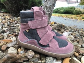 Froddo barefoot G3160189-7A  (šedo-růžové) - dětská zimní obuv