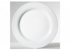 Bílé porcelánové talíře mělké