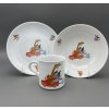 Dětská porcelánová sada- talíř, miska a hrnek s veselými motivy