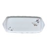 Podnos čtyřhranný husy 36,5x15cm, karlovarský porcelán