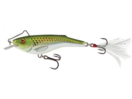 qrb002 rail shad holographic green shiner 6cm