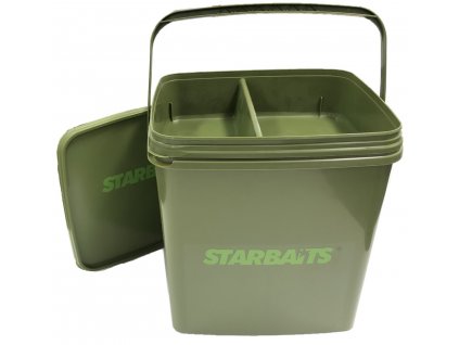 Starbaits - Kbelík hranatý Starbaits (11l+víko+vanička)