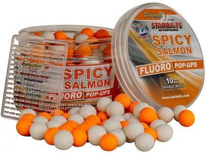Starbaits - Spicy Salmon Boilie FLUO plovoucí 60g 10mm