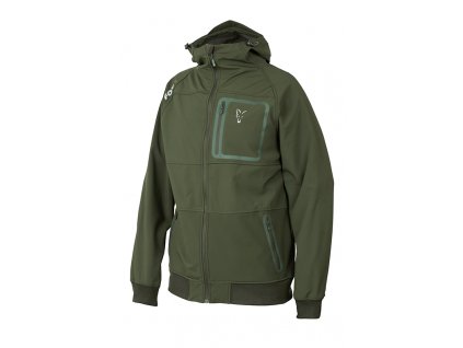 fox collection shell hoody green silver angled