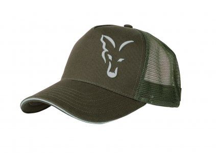 green silver trucker cap