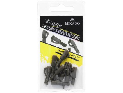 Mikado - závěska na zátěž SAFETY LEAD CLIPS WITH PIN / GRAY-GREEN – pcs.10